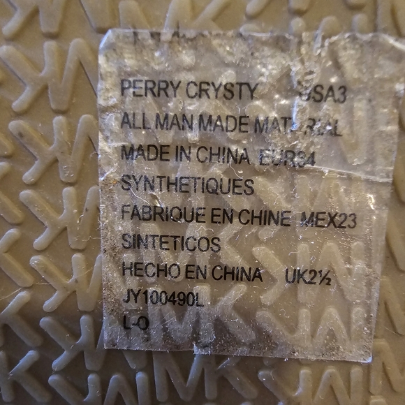 ♥︎ Michael KORS ♥︎ Perry Crysty ▪︎ Gold & Black Leather Bow Adjustable Sandals - Picture 7 of 9